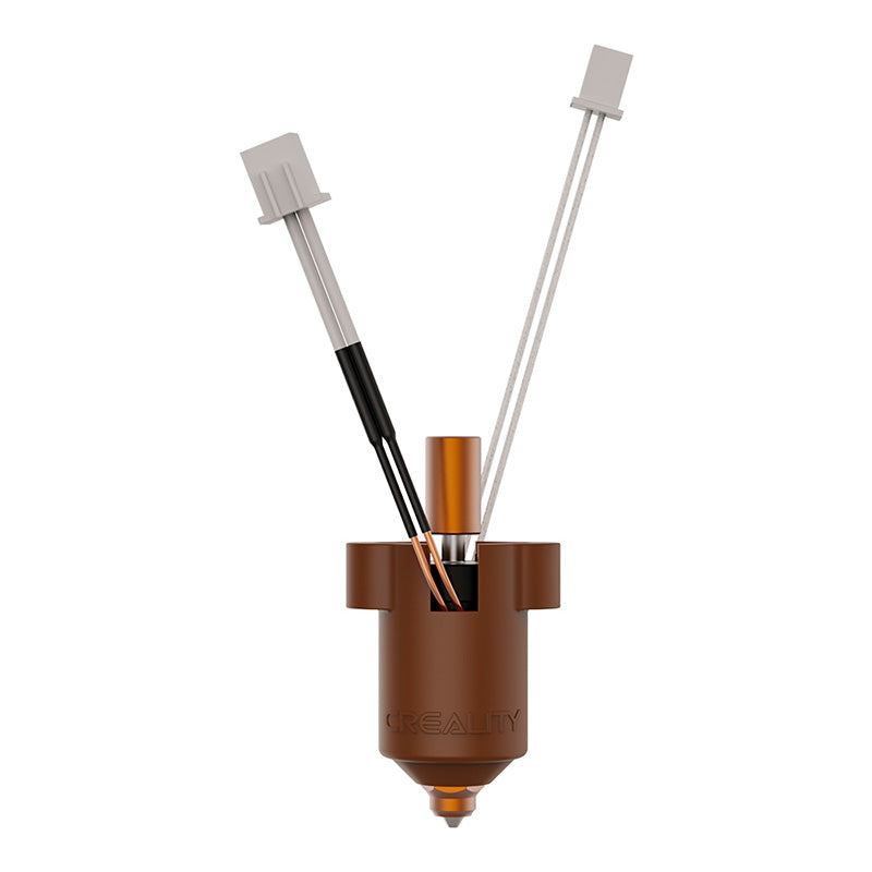 Creality Ender-3 V3 KE ceramic heating block kit assembly with thermistor and heater wiring