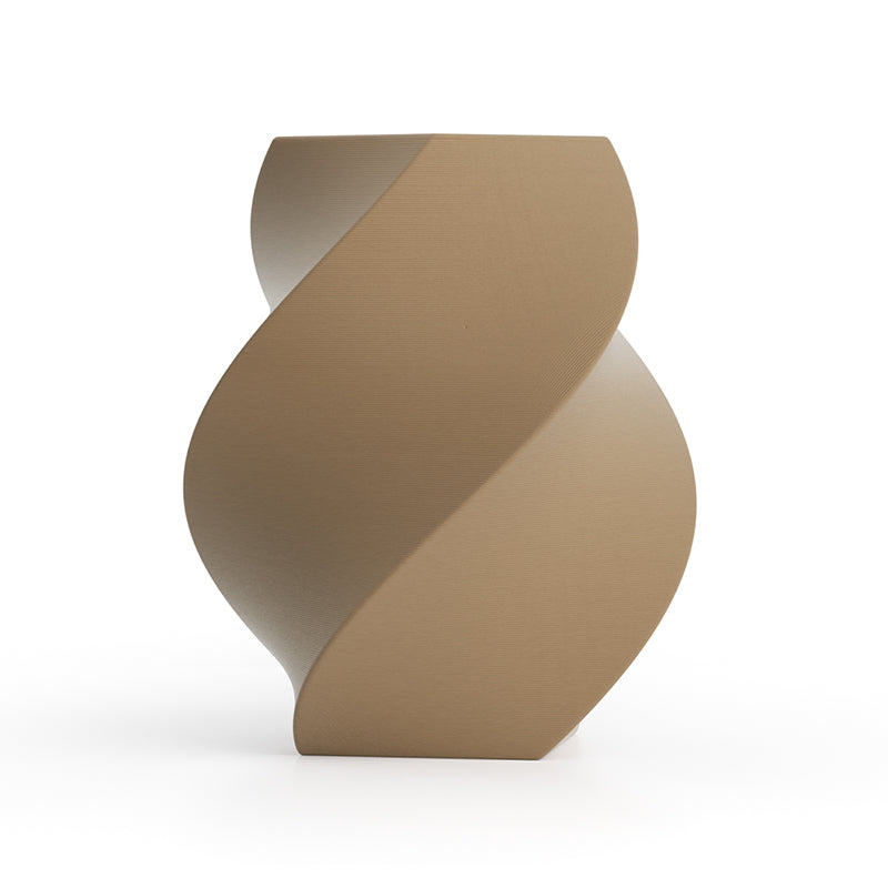Kexcelled K5 Wood 1.75mm filament printed vase in Yellow wood tone