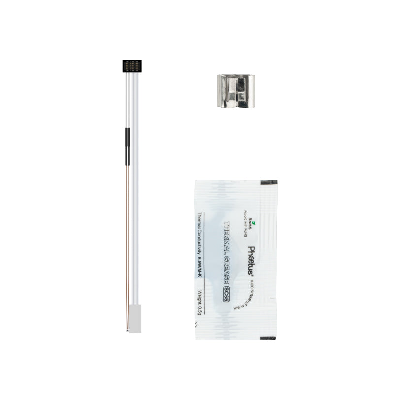Phaetus ceramic heater, NTC thermistor with P1-series connector, mounting clip, and SC65 thermal grease set for Bambu Lab P1P/P1S