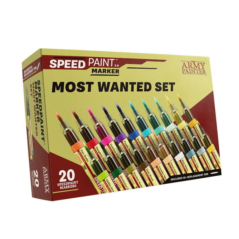 The Army Painter Speedpaint Marker Most Wanted Set 20 markers box packaging