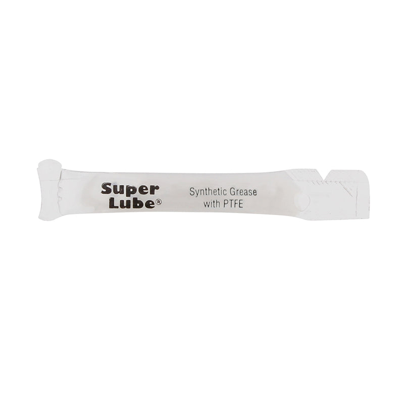 Super Lube Multi-Purpose synthetic lubricating grease with Syncolon PTFE in an ultra-compact 1 ml single-use mini pod packet for precision mechanics and 3D printer care.