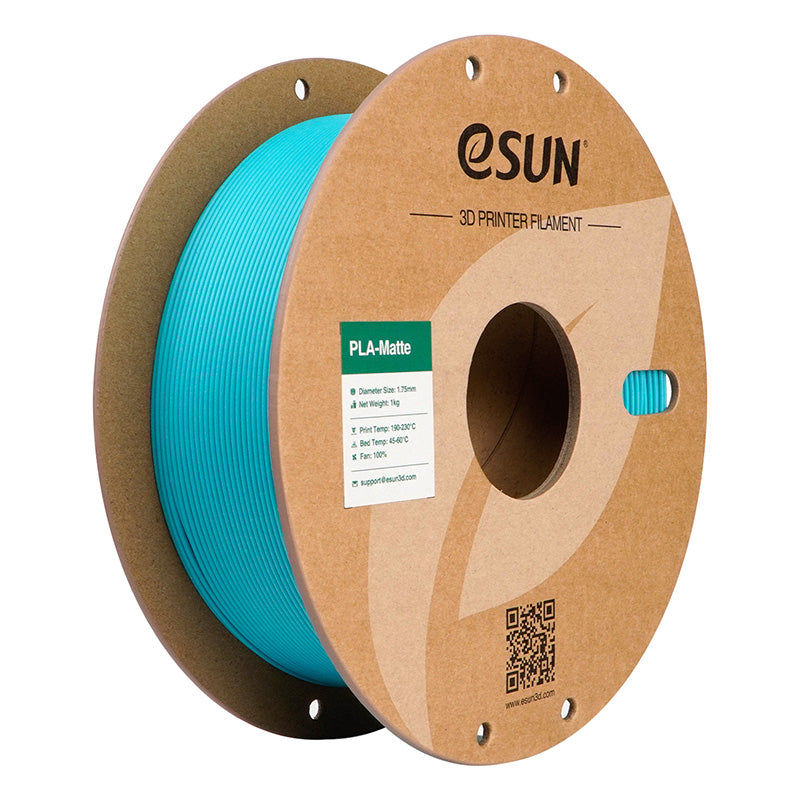 eSUN Matte PLA 1.75mm filament spool in Aqua