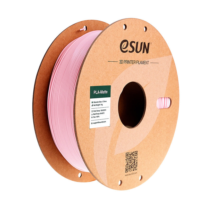 eSUN Matte PLA 1.75mm filament spool in Peach Pink