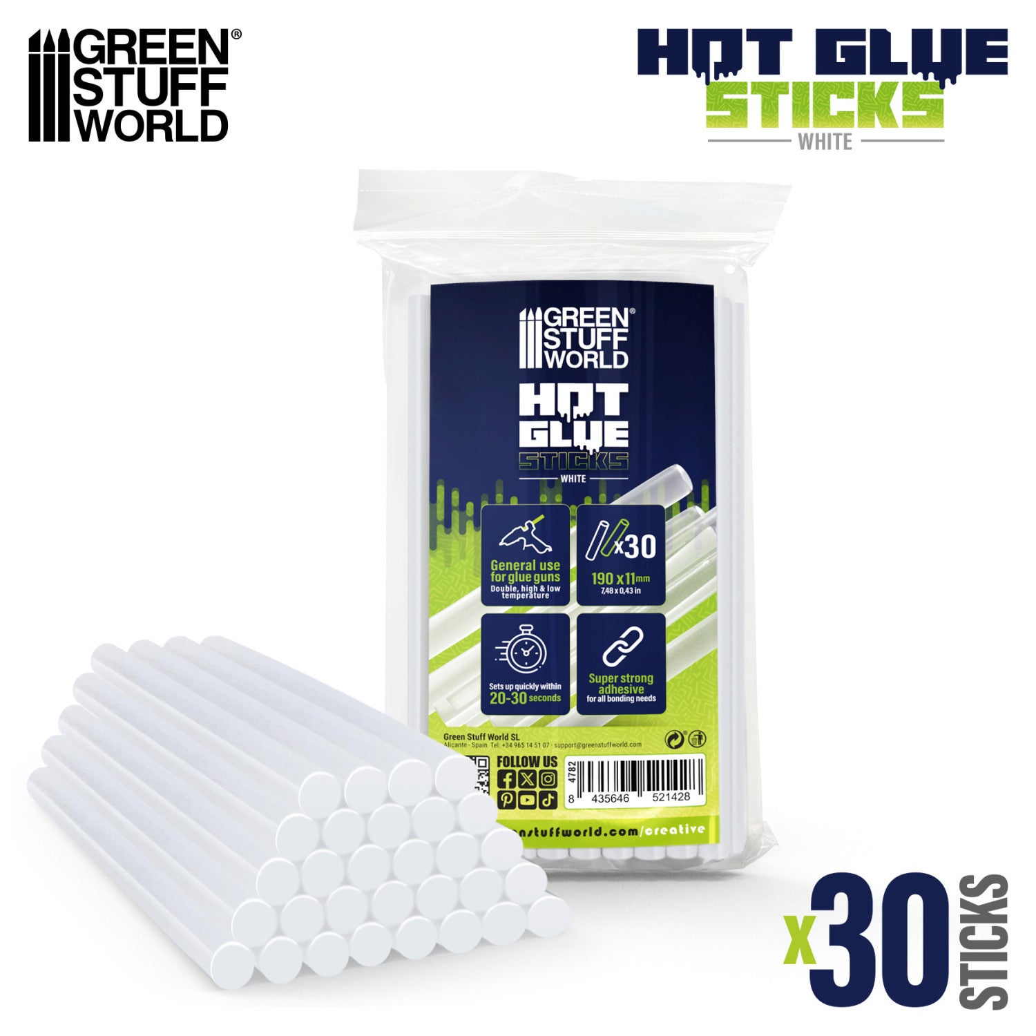 Hot Glue Sticks 11 mm - Transparent