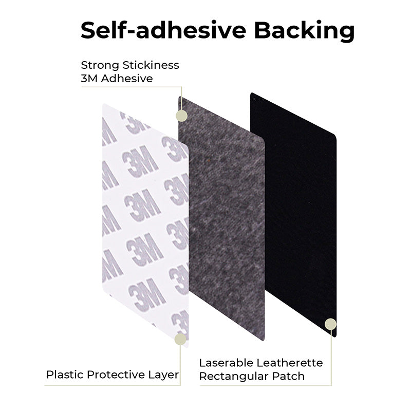 xTool Laserable Leatherette Rectangular Patch (10pcs)