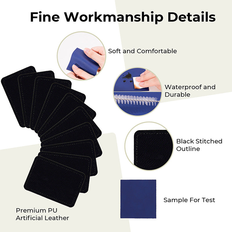 xTool Laserable Leatherette Rectangular Patch (10pcs)