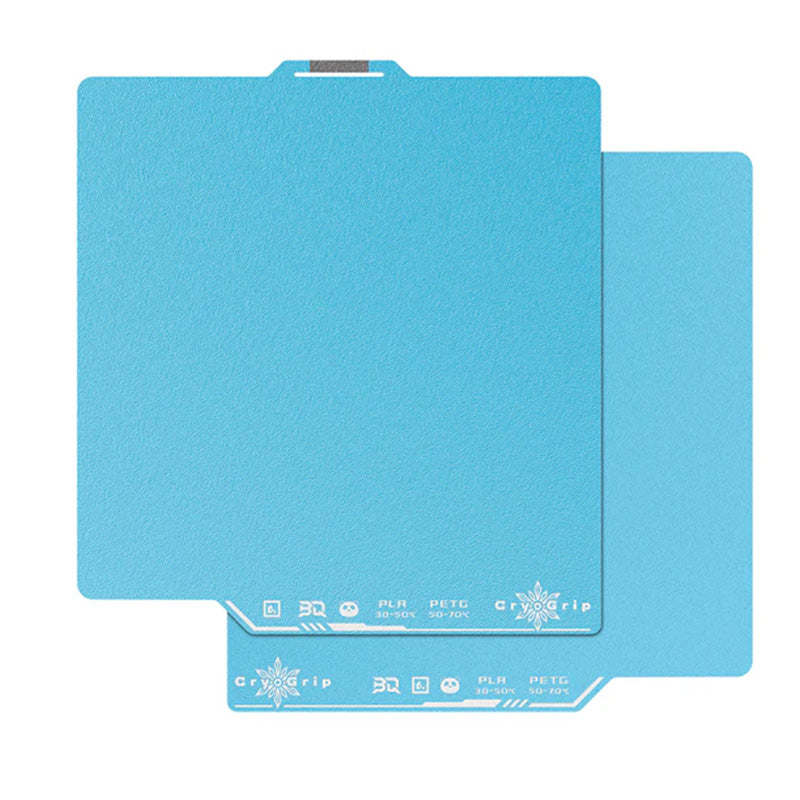 Double-sided BIQU Panda CryoGrip Pro Frostbite flexible spring steel plate showing texture options.