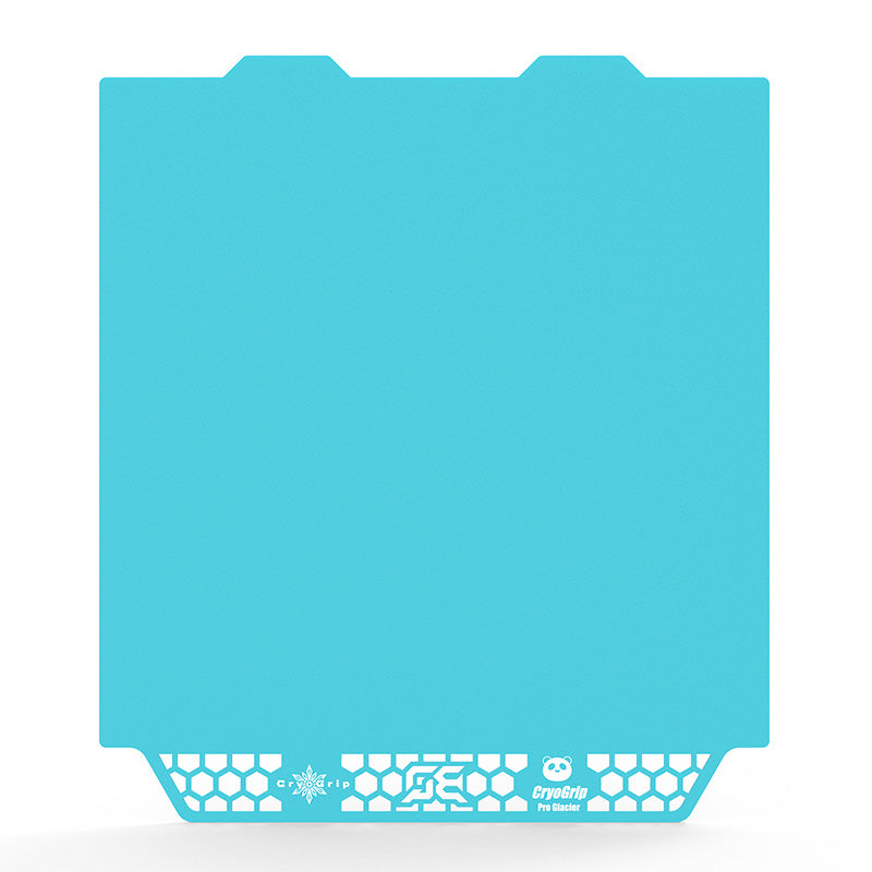 BIQU Panda CryoGrip Pro Glacier build plate in cyan blue for Bambu Lab A1 Mini featuring a smooth, low-temperature adhesion surface.