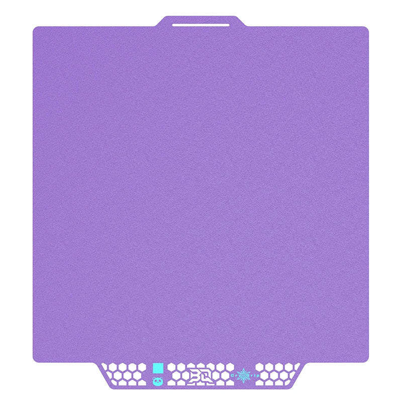 BIQU Panda CryoGrip Pro Glacier build plate in Glacier Purple for Bambu Lab X1, P1, and A1 3D printers.