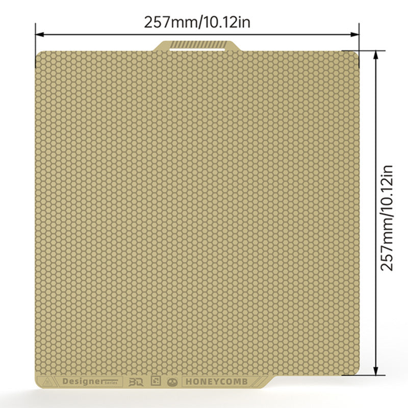 BIQU Panda Dual-Textured Build Plate For Bambu Lab - Honeycomb & Houndstooth Patterns