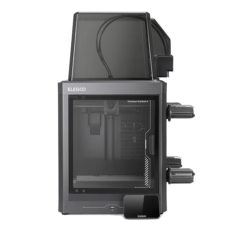 Elegoo Centauri Carbon 2 Combo – front view showing enclosed print chamber and glass door