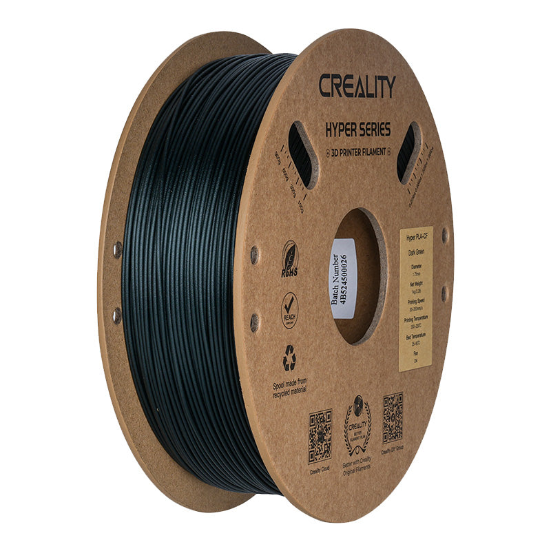 Spool of Creality Hyper Series 3D printer  PLA-CF filament on a white background