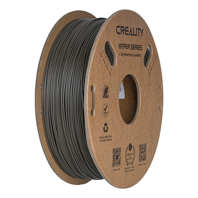 Spool of Creality Hyper Series 3D printer  PLA-CF filament on a white background