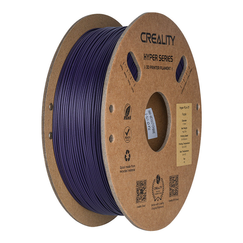 Spool of Creality Hyper Series 3D printer  PLA-CF filament on a white background