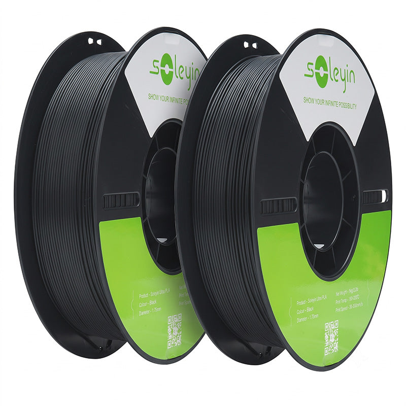 Creality Soleyin Ultra PLA 1.75mm Value Pack 2kg – 2×1kg spools in black