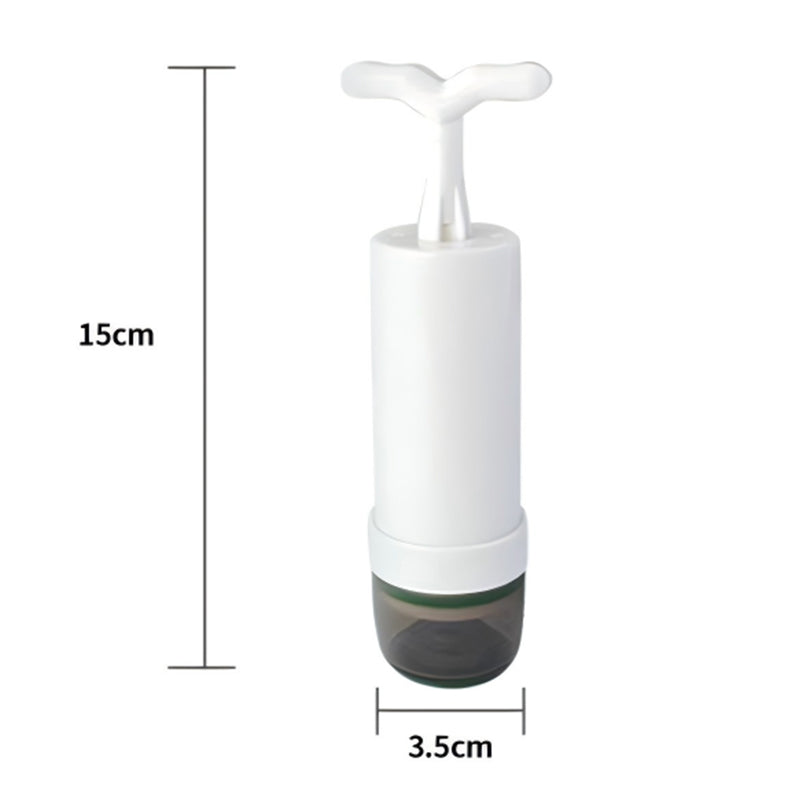 Manual hand pump size dimensions diagram 15cm height by 3.2cm width