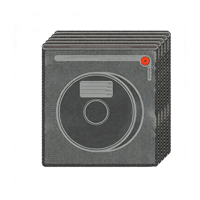 Stack of 20 black textured filament vacuum storage bags with red suction valve