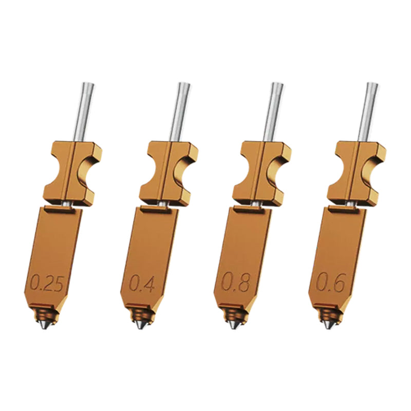 Flashforge AD5X OEM Nozzle Assembly Variety Pack – 0.25mm, 0.4mm, 0.6mm, 0.8mm nozzles