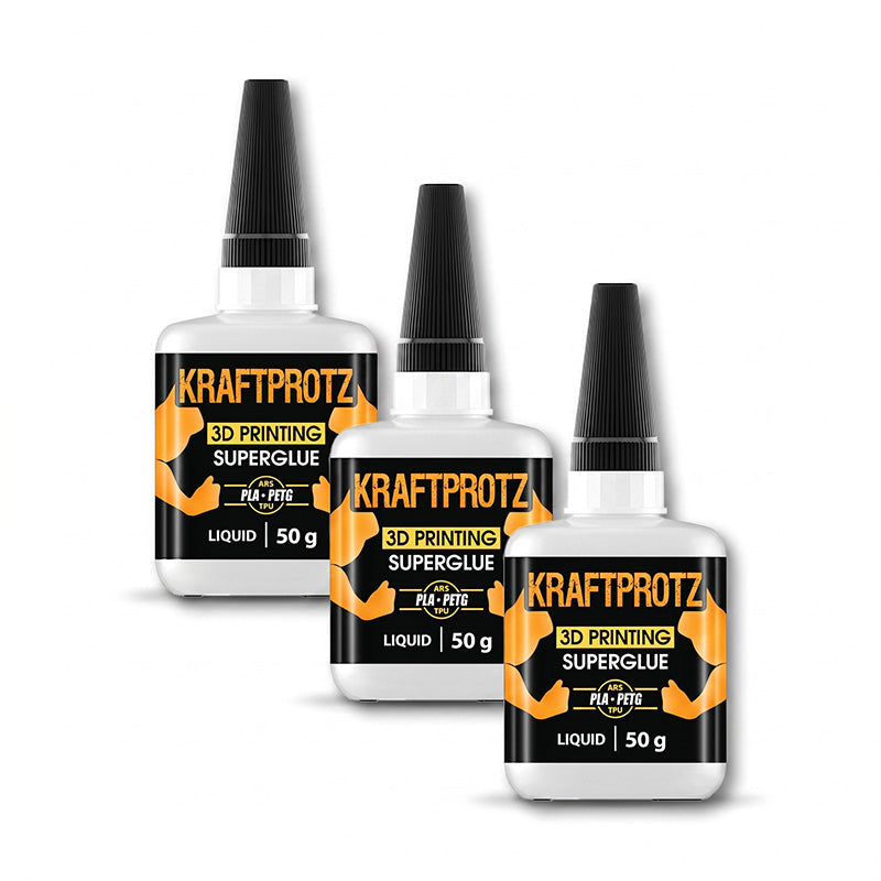 Kraftprotz 3D Printing Secondelijm Vloeibaar - Voordeelbundel (3 x 50g)