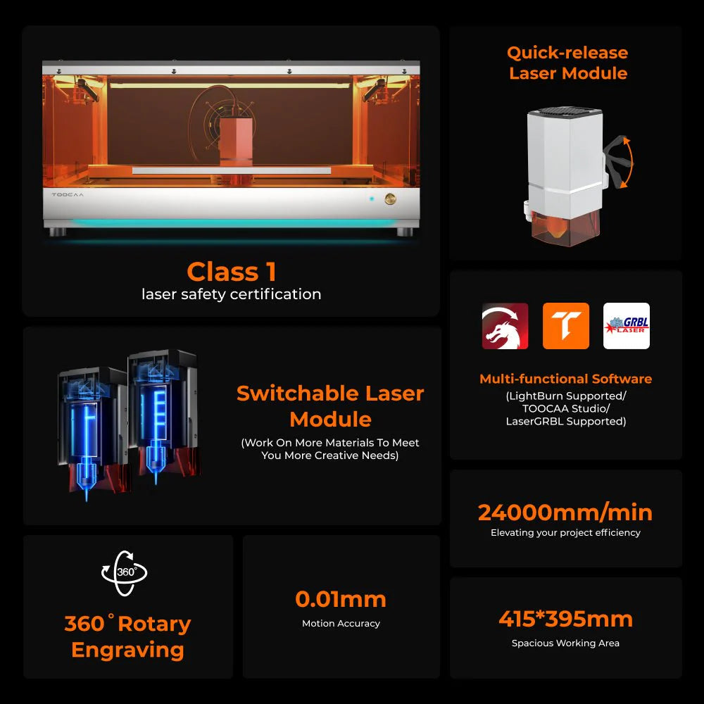 TOOCAA L2 20W Desktop lasergraveerder en-snijder