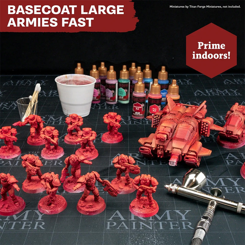 Airbrushing red army miniatures using The Army Painter Warpaints Air
