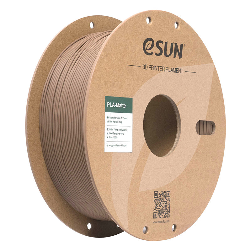 eSUN Matte PLA 1.75mm filament spool in Brown