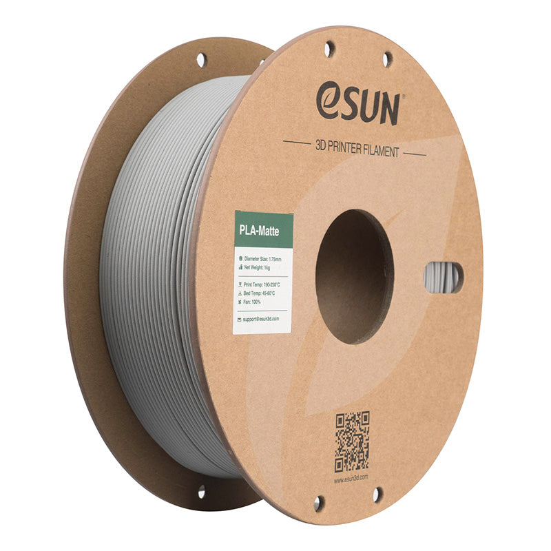 eSUN Matte PLA 1.75mm filament spool in Concrete Grey