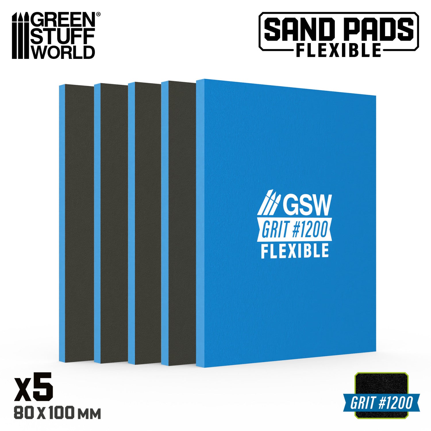 Flexible Sanding Pads - 1200 Grit (5 Pack)