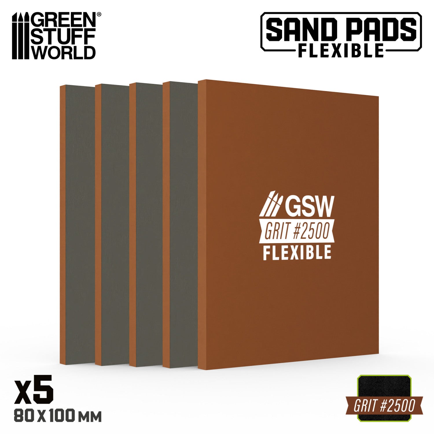 Flexible Sanding Pads - 2500 Grit (5 Pack)
