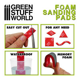 Foam Sanding Pads - Coarse Grit Assortment (20 Pack)