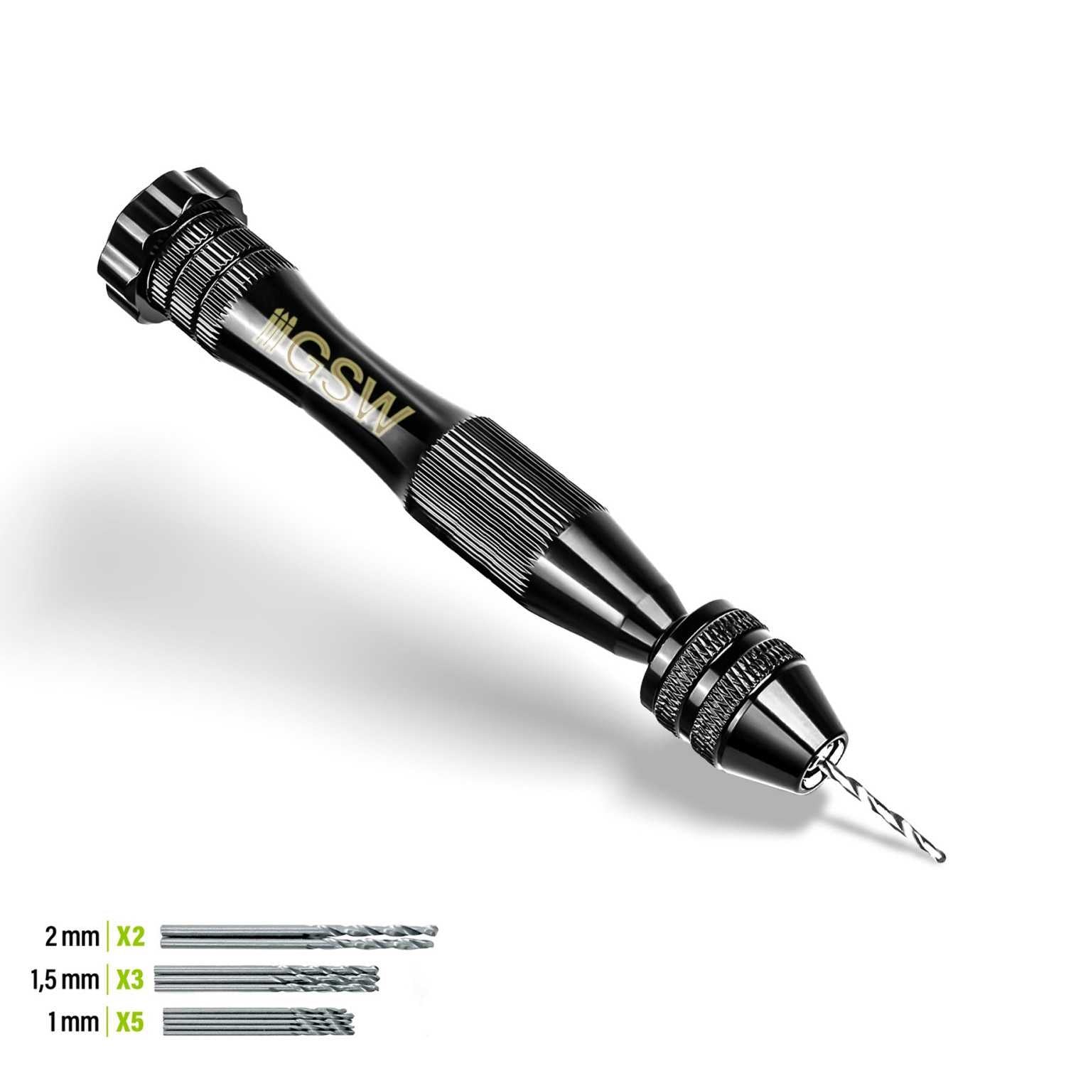 Hobby Hand Drill Set - 10 Precision Bits