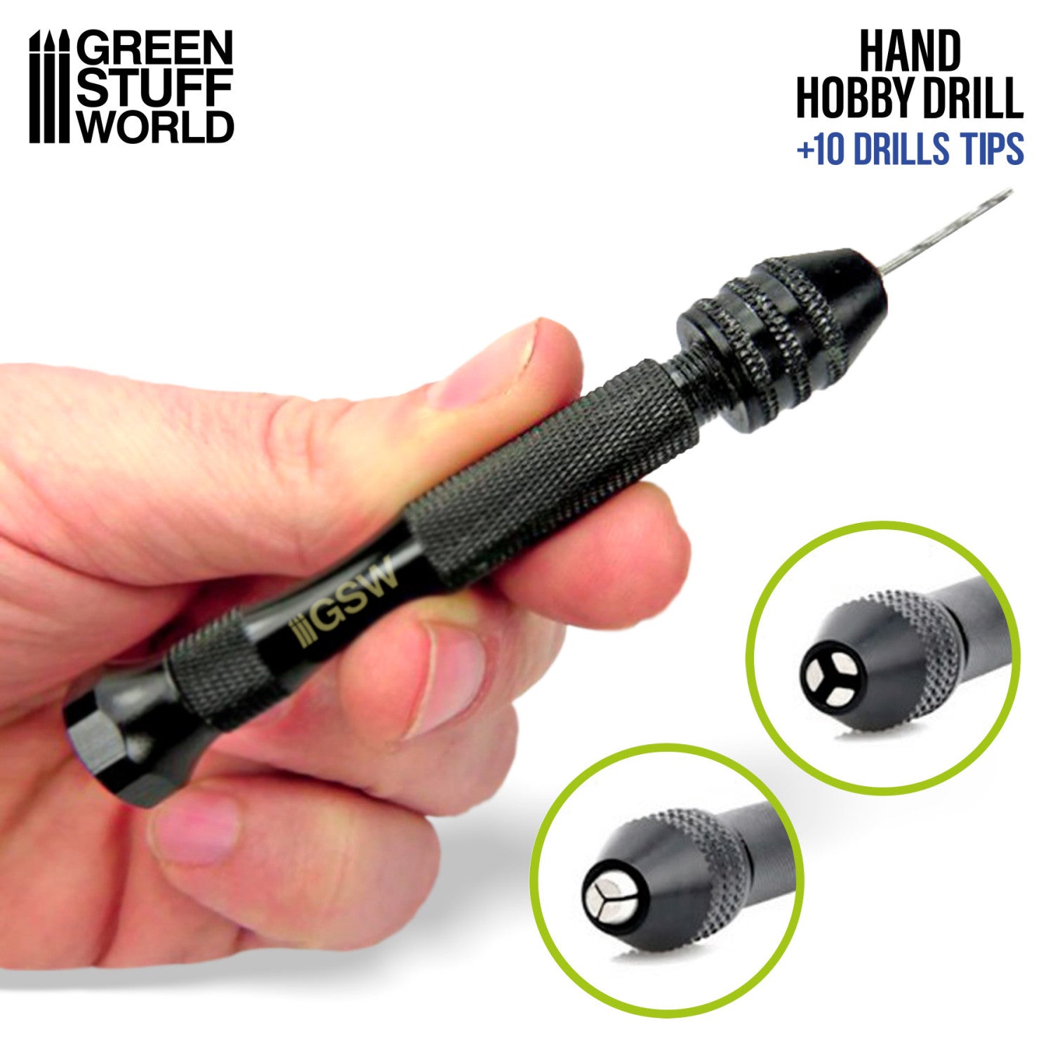 Hobby Hand Drill Set - 10 Precision Bits