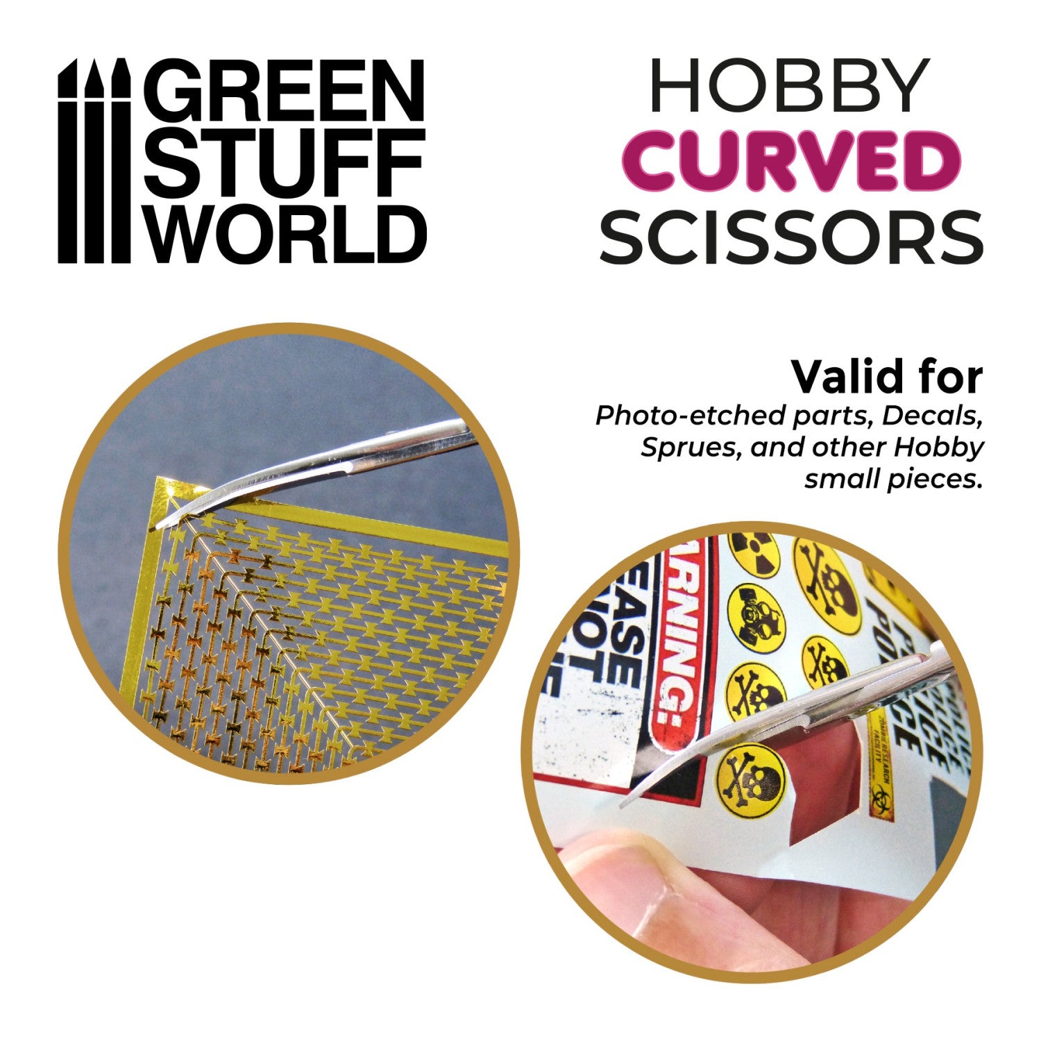 Precision Hobby Scissors - Curved Tip