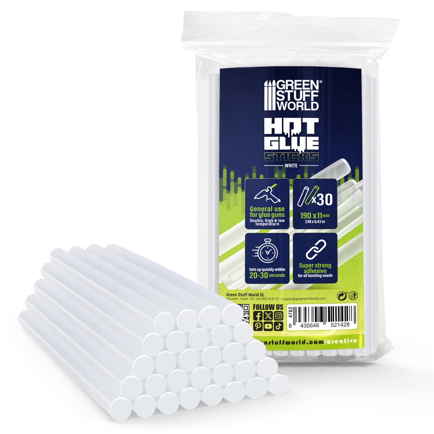 Hot Glue Sticks 11 mm - Transparent