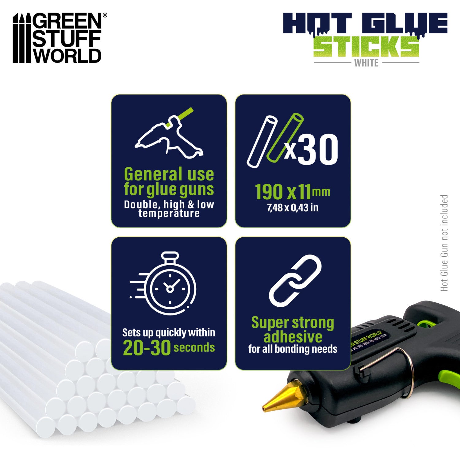 Hot Glue Sticks 11 mm - Transparent