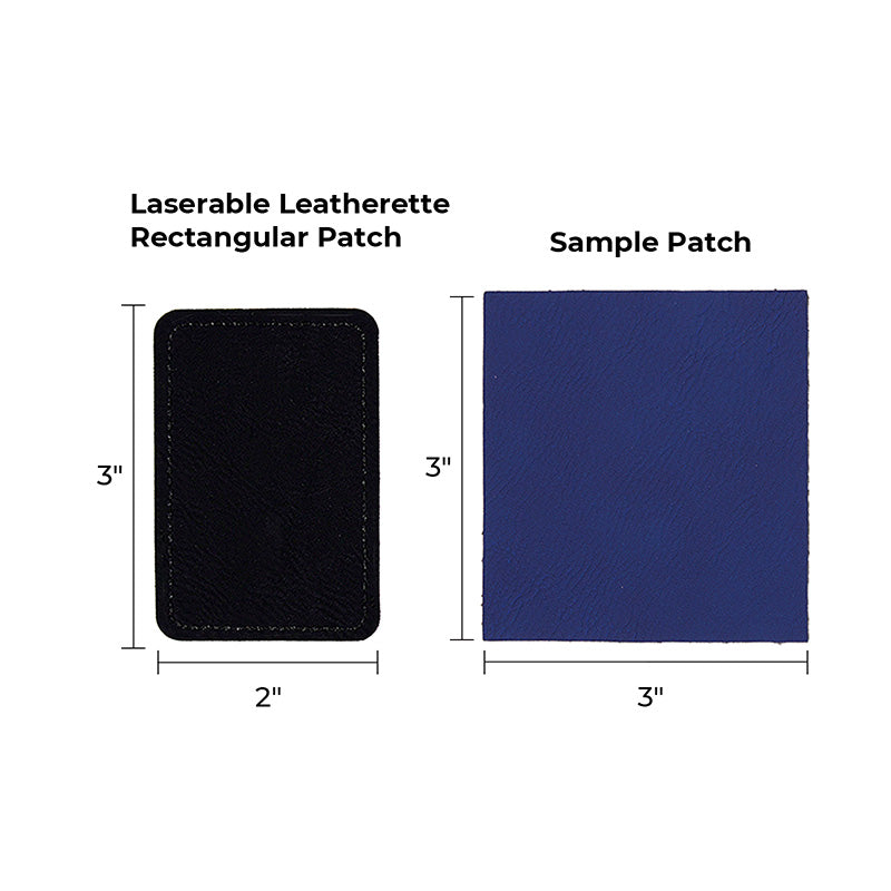 xTool Laserable Leatherette Rectangular Patch (10pcs)
